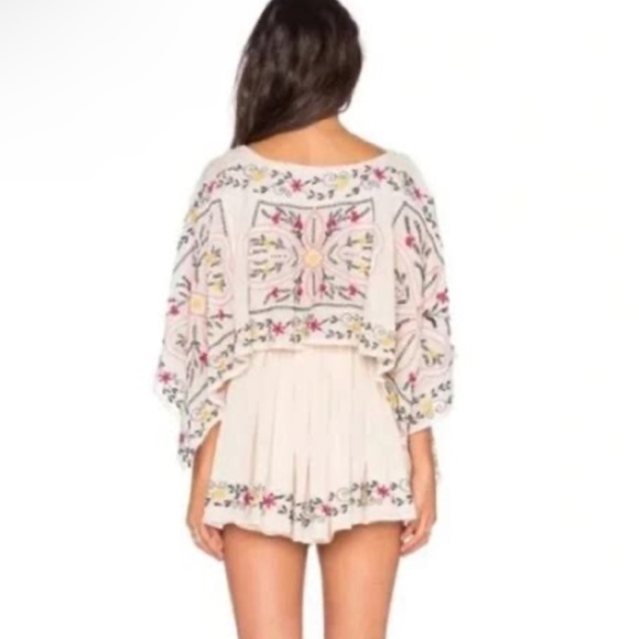 Free People Batiste Frida Embroidered Mini Tunic Dress, Size Small - Picture 6 of 8